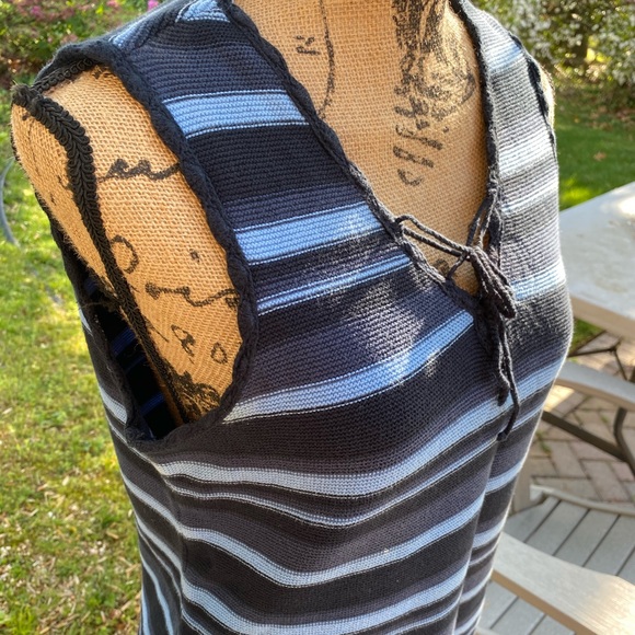 3/$30 Caslon 100% Cotton dark and light navy blue sz M - Picture 4 of 9